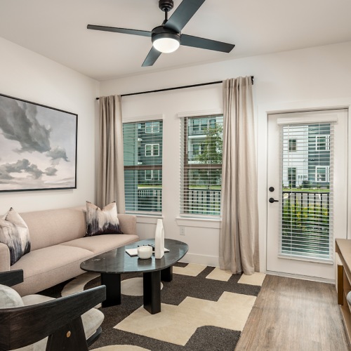 living room view of patio